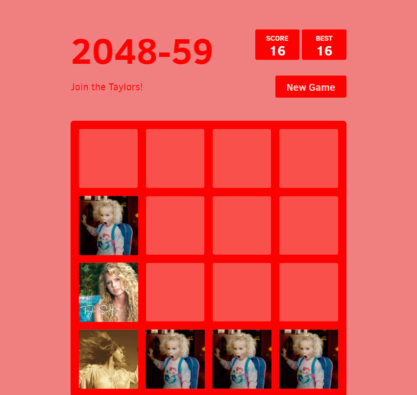 2048 Taylor's Version @TaylorSwift 