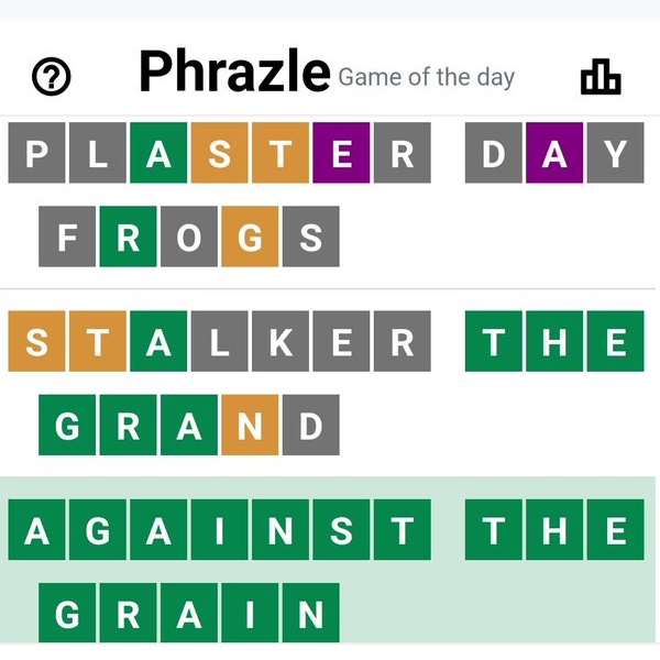 Phrazle Game - Challenge Word Pattern Puzzle Today